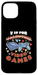 Coque pour iPhone 15 Plus V est pour les jeux vidéo, la Saint-Valentin, Funny Gamer, pour hommes et garçons