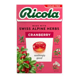 Ricola Cranberry Sugar Free Swiss Herbal Sweets, Herb Drops, Sweet Box 45g - Pack of 10 Boxes