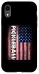 iPhone XR Pickleball American Flag USA Pickle Ball Player Patriotic Case