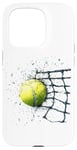 Coque pour iPhone 15 Pro Balle de tennis dans le filet pour les joueurs de tennis