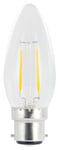 Integral ILCANDB22NE070 2w Filament LED Candle, non dimmable, 4000K, B22, 250lm