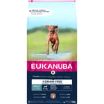 Eukanuba Grain Free S-XL Adult riistan kanssa, aikuisille koirille, 12 kg