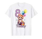 Cute Cat and Kittens, Girl or Boy 8th Birthday - 8 Today T-Shirt