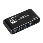 Mtxne Kvm Hdmi Switch 1 Moniteur 2 Pc Support Usb 3.0 8K60Hz Displayport Pour 2 Pc Shares 1 Set Clavier Souris Et Moniteur Clé Hotkey Hdmi2.1 In/Out Port