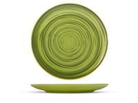 H&H 1536401 Assiette plate Stoneware Coupe Avocado 26 cm Goji