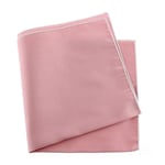 Pochette soie, Rose Crocus, ourlet blanc - Rose -  FABRIQUE EN ITALIE.