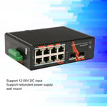 8 Ports Gigabit Ethernet Switch DIN Rail Wall Mount RJ45 10 100 1000Mbps Unm QCS