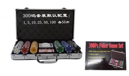 Set Poker 300 Jetons Chips 2 Jeux Cartes Jeton Deal Kit Texas Holdem Cir