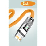 2st 2m120W snabb iphone USB laddare orange orange