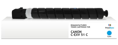 PrintMate CANON C-EXV51 C, remanufactured toner, Cyan 60000p