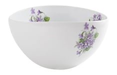 La Cija Saladier en Porcelaine avec Motif de Violettes Blanc