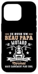 Coque pour iPhone 16 Pro Motard Beau Papa Moto Humour idée Cadeau Motorcycle Retraite