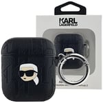 Karl Lagerfeld Monogram Karl Head-deksel til AirPods 1/2 - svart