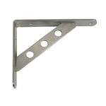 Amig - Équerre d'étagère murale | Console pour étagère | Support étagère en Acier | Coleur: Nickel Brossé | Dimensions: 300 x 240 | Poids max.: 260 kg