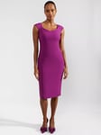 Hobbs Petite Lillia Sheath Dress, Magenta Purple