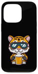 Coque pour iPhone 13 Pro Ski Tiger avec bière | Apres Ski Comic