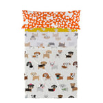 HappyFriday Mr Fox Dogs Parure de lit 2 pièces Multicolore pour lit de 80/90 cm