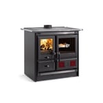 Cuisinière à bois - 9,5 kW - noir anthracite - Rosa L 5.0 Steel LA NORDICA EXTRAFLAME