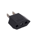 Adaptateur de prise de voyage EU vers US JP,convertisseur de prise électrique,prises de courant,prise de chargeur AC,États-Unis,Japon,Chine - Type type1 Black