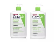 2x Cerave Hydrating Cleanser with 3 Essential Ceramides 33.8oz / 1 Litre