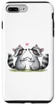 iPhone 7 Plus/8 Plus Valentines Day Racoons Love Animal Cute Mens Womens Kids Case