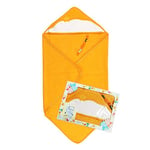 Bubabù ACC288-AR - Peignoir Star en boîte, à triangles pour bébé à broder avec insert en étamine, taille 55 trous, orange