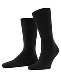 FALKE Lhasa Rib M SO laine viscose cachemire unies 1 paire, Chaussettes Homme, Noir (Black 3000), 43-46