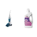 Russell Hobbs RHCC5001 Lightweight 600W Carpet Washer & Cleaner, White & Aqua with 1L RHSMP103AB Carpet Shampoo in Alpine Fragrance Solutions, 1.5L Water Tank & Free 2 Year Guarantee