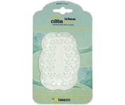 Basaplast BAS033 Porte-savon, pour salle de bain et cuisine, avec ventouse, blanc, en caoutchouc, 17 x 9 x 1 cm