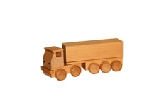 Jouet en Bois Tracteur Avec Plate-Forme Nature Longueur Env. 15 CM Neuf