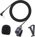 Microphone pour autoradio,Microphone Filaire Portable,Type encliquetable,Adaptateur Universel pour Voiture pour Bluetooth/Stéréo/Radio/DVD/GPS(Q845)