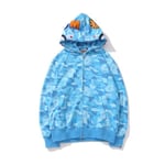 Shark Ape Bape Hoodie Camo Print Polyester Tröja Casual Loose Zip Hoodie Jacka För Män Kvinnor Raoliang style 13 XS