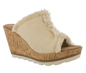 Minnetonka Femme York/Natural Canvas Fabric Sandale, 41 EU