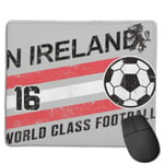 Euro 2016 Football Northern Ireland Ball Grey Customized Designs Non-Slip Rubber Base Gaming Mouse Pads for Mac,22cm×18cm， Pc, Computers. Ideal for Working Or Game