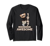 78th Birthday Men Women 1947 Original Awesome Teddy Bear Long Sleeve T-Shirt