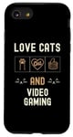 Coque pour iPhone SE (2020) / 7 / 8 Chats amoureux des chats et chatons de jeux vidéo pour hommes et femmes