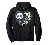 This Boy Loves Pandas Cute Panda Bear Valentines Day Pullover Hoodie