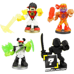 Akedo Legends of Powerstorm Mini Warrior Fireman Panda Ninja Figures Pack of 4