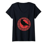 Womens Odin's Raven Viking Spirit Norse Mythology V-Neck T-Shirt