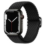 Boucle Tressée Pour Apple Watch,Bracelet Solo Artificiel Astique,Bande Iwatch Série 7,Se,3,6,Ultra 8,44mm,40mm,45mm,41mm,42mm,38mm,49mm - Type 23 Black-42mm 44mm 45mm 49mm