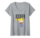 Rugrats Angelica Boss Word Cutout V-Neck T-Shirt