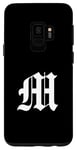 Coque pour Galaxy S9 Lettre M ancienne police style - Monogramme rétro OG Alphabet