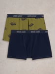 White Stuff Cotton Blend Trunks, Pack of 2, Green/Navy