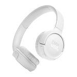 JBL Tune 520BT trådløse on-ear Bluetooth 5.3-hodetelefoner - hvite