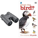 Bushnell - Pacifica - 10x42 - Black - Roof Prism - Binocular - 214201 & RSPB What's that Bird?: The Simplest ID Guide Ever