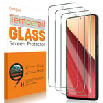 QsmQam 3 Pièces Verre Trempé pour Xiaomi Redmi Note 13 4G / Redmi Note 13 Pro (4G/5G) / Poco X6 / Poco X6 Pro, 9H Dureté Protege Ecran écran, HD Vitre Protection, Anti-rayures,Sans Bulles D'air