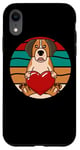 iPhone XR Cuddly St Saint Bernard Valentines Day Heart Retro Dog Case