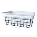 Panier MéTallique avec Doublure, 1 Paquet de Paniers MéTalliques pour le Rangement, Panier de Rangement pour Armoires de Cuisine a