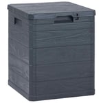 Small Garden Storage Box Waterproof Outdoor Chest Lockable Grey Plastic