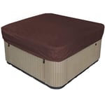 Chagoo Square Hot Tub Cover, Waterproof Dustproof UV Protection SPA Tub Cover Hot Tub Covers 190T Polyester SPA Top Cover Protector Canopy. (Brown, 228x228x30cm)
